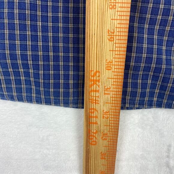 L.L Bean Shirt Mens Extra Large XL Blue Checkered Button Up Long Sleeve Shirt - Picture 7 of 9